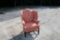 Vintage Chinese Chippendale Upholstered Wing Back Chair