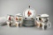 Colonial Williamsburg Hand Decorated 22 Piece Santa Claus Snack Set