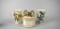 Two Lenox Winter Greetings Scenic Mugs & Fitz & Floyd “Winter Wonderland” Covered Dish