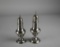 Two Antique London Sterling Silver Pepper Shakers: T Daniel, John Wall 1782 & Charles Hougham 1786