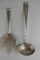 Two Antique Rogers Smith & Co A1 Fancy Silver Plate Assyrian Head Serving Pieces: Ladle and Wedge