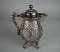 Antique Reed & Barton Repousse Silver Plated Teapot with Ball Finial