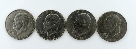 Lot of Four Eisenhower Dollars