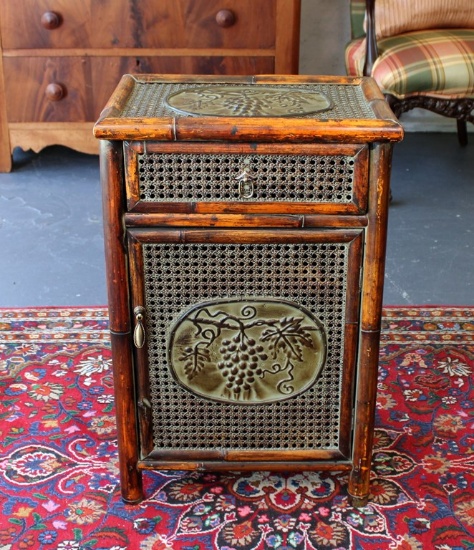 Bambooesque Grapevine Motif Side Cabinet