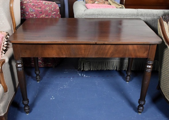 Antique Sheraton Flame Mahogany Console Table