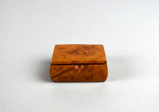 Antique Carved Amboya Wood Snuff Box
