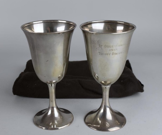 Pair of Vintage Sterling Silver Goblets