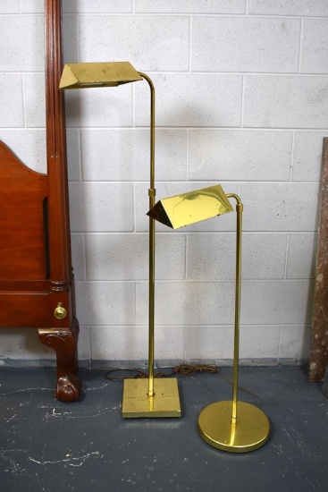 Two Brass Floor Lamps