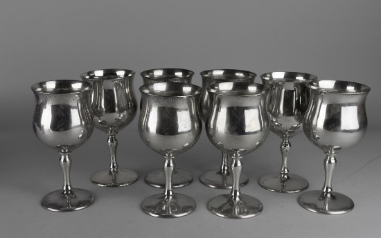 Set of Eight Reed & Barton X115 Sterling Silver Goblets