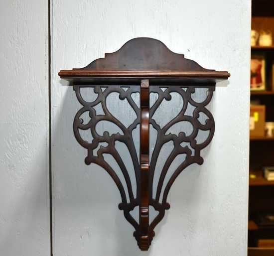 Carved Mahogany Wall Sconce