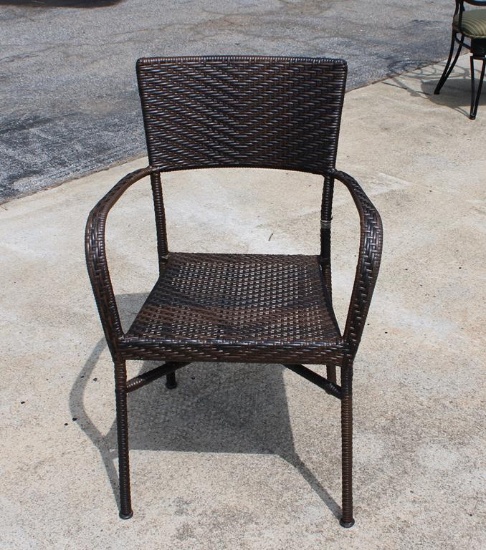 Contemporary Wicker Arm Chair