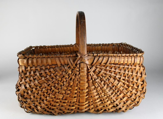 Handmade Split Oak Gathering Basket