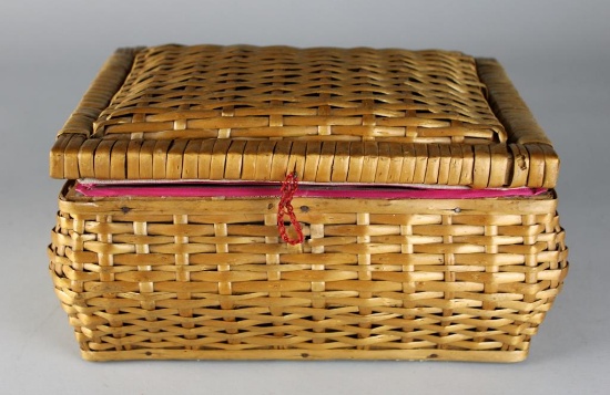 Vintage Basket Sewing Box