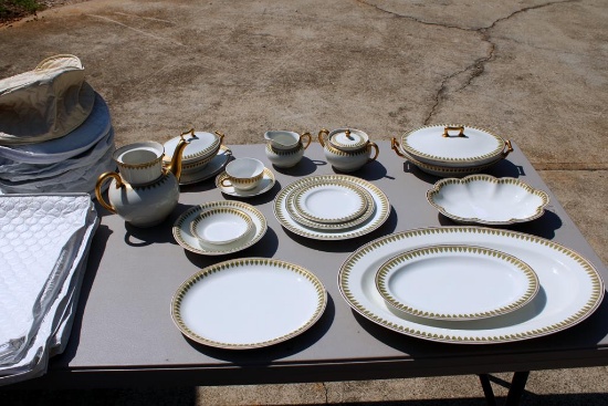 Set of Theodore Haviland Limoges China, 77 Pieces, France