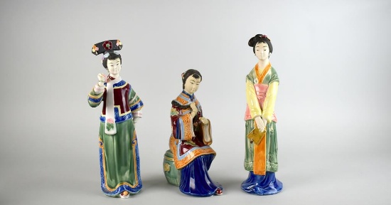 Three Chinese Women Figurines