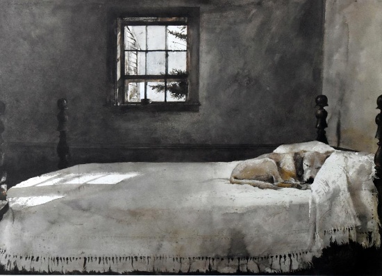Andrew Wyeth (American, 1917-2009) “Master Bedroom” Framed Print