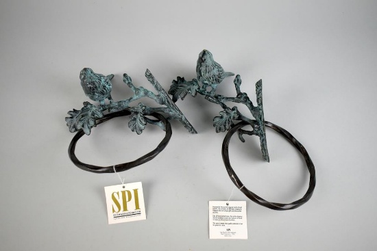 Pair of San Pacific International Bird Towel Rings