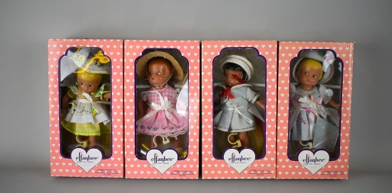 Four Effanbee Month by Month Dolls in Original Boxes: May-August