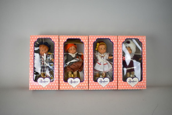 Four Effanbee Month by Month Dolls in Original Boxes: September-December