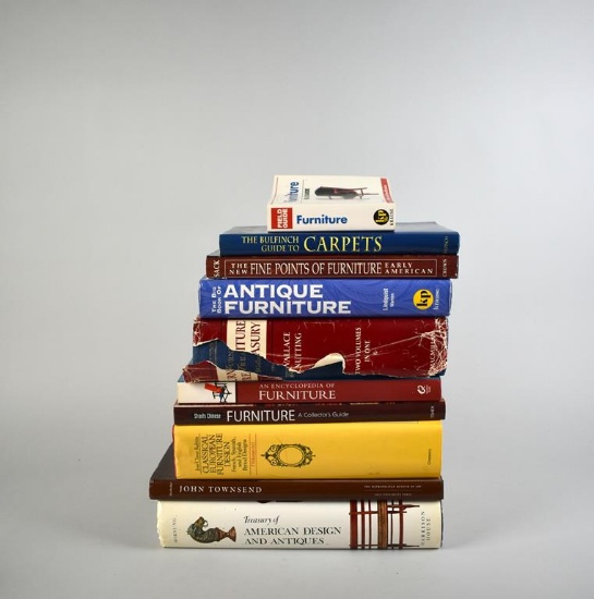 Collection of Ten Informative Books about Antique Furniture & Oriental Rugs