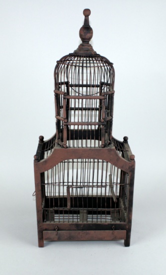 Oriental Style Decorative Wooden Bird Cage