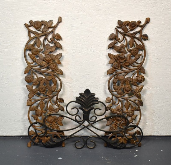 Lot of Three Wrought Iron Decorative Pieces