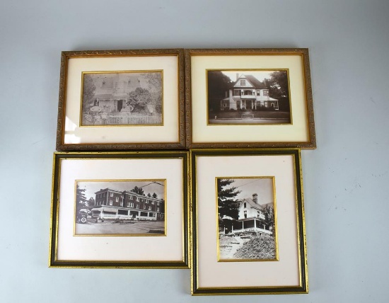 Lot of Four Gilt Wall Frames with Vintage Photos