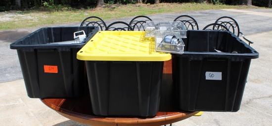 Vintage Kitchen Equipment & Cookware and Three HDX Storage Crates