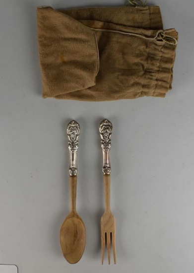 Wallace Grande Baroque Sterling Handle Salad Serving Set