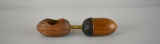 Carved Wood & Brass Nut Cracker No. 249-32-6591, Italy