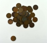 Lot of 40 Indian Head Pennies and a 1919 Lincoln Wheat Penny