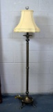 Antiqued Bronze Floor Lamp with Silk-O-Lite Shade