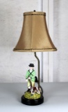 Dog with Master Figural Accent Lamp with Tan Shade