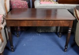 Antique Sheraton Flame Mahogany Console Table
