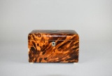 Antique Tortoiseshell Compartmented Tea Caddy Box