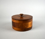 Round Treen Parquetry Box