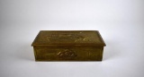 Brass Covered Mayflower Repousse Cigarette or Smoker's Box, England