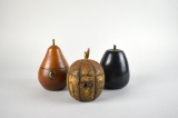 Lot of Three Fruit Shaped Decorative Boxes