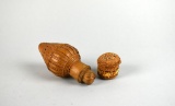 Lot of Two Miniature Handwoven Baskets