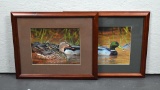 Pair of Drake & Hen Mallard Professional Photographs, Signed