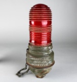Louisville Lamp Co. Industrial Hanging Red Beacon Lamp, Model: AN2547-3