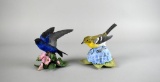 Two Lenox Porcelain Bird Figurines: Purple Martin & Yellow-Throated Vireo