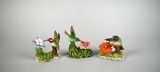 Three Bronson Collectibles Hummingbird Figurines: Collard Inca, Broad-Billed, & Costa's