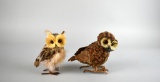 Two Owl Figures Made of Natural Materials