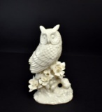 Paris Royal White Owl on Branch Figurine