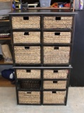 Two Wicker Basket Shelves