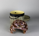 Vintage Saks Fifth Avenue Ladies Hat with Sequins & Hat Box