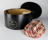 Vintage Baroness Radvianozky Ladies Turban Hat & Frank Brothers NY Hat Box