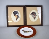 Pair of Art LaMay (American, 1938-   ) Duck Prints & “Pintail” Duck Collector Plate