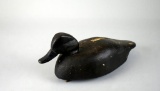 Black Hand-carved Wooden Duck Decoy